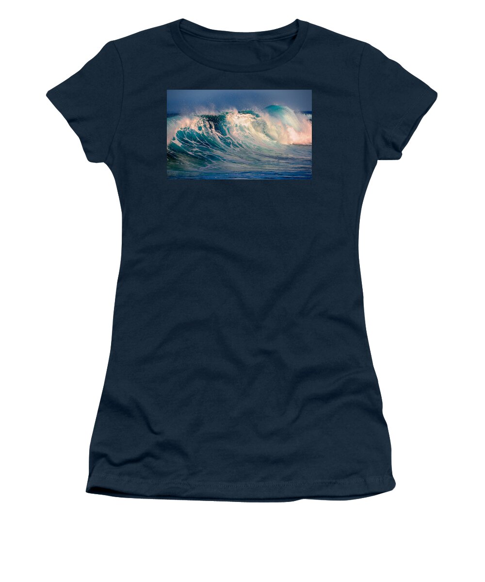 Wave Women's T-Shirt featuring the photograph Blue Power. Indian Ocean by Jenny Rainbow