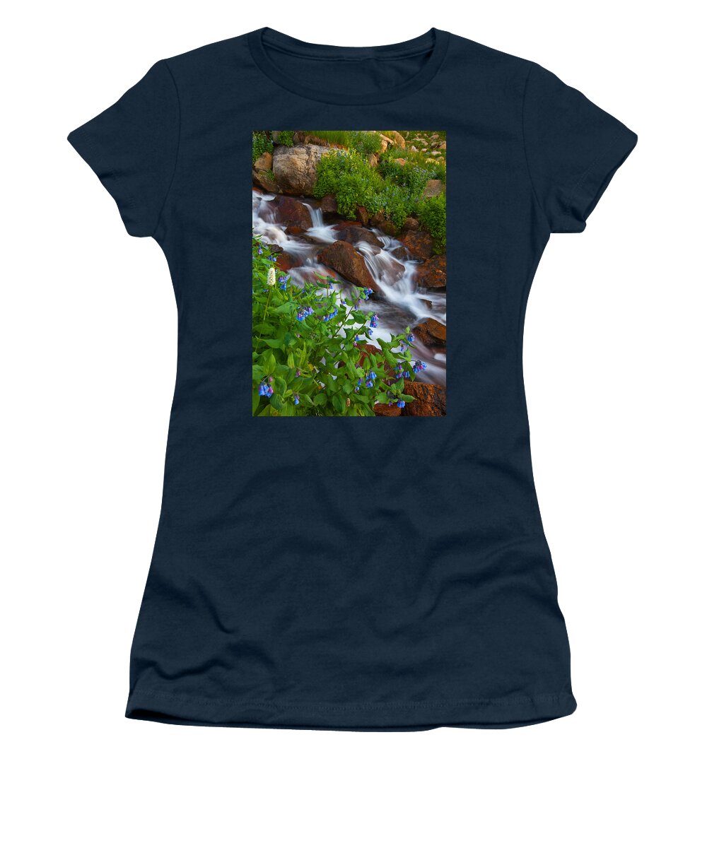 Stream Women's T-Shirt featuring the photograph Bluebell Creek by Darren White