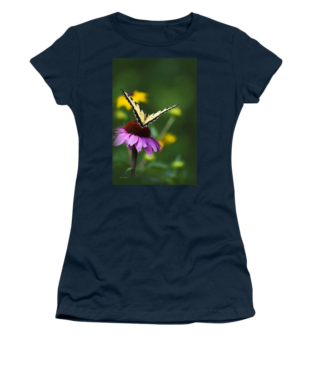 Butterfly Women's T-Shirt featuring the photograph Bon Voyage Butterfly by Christina Rollo