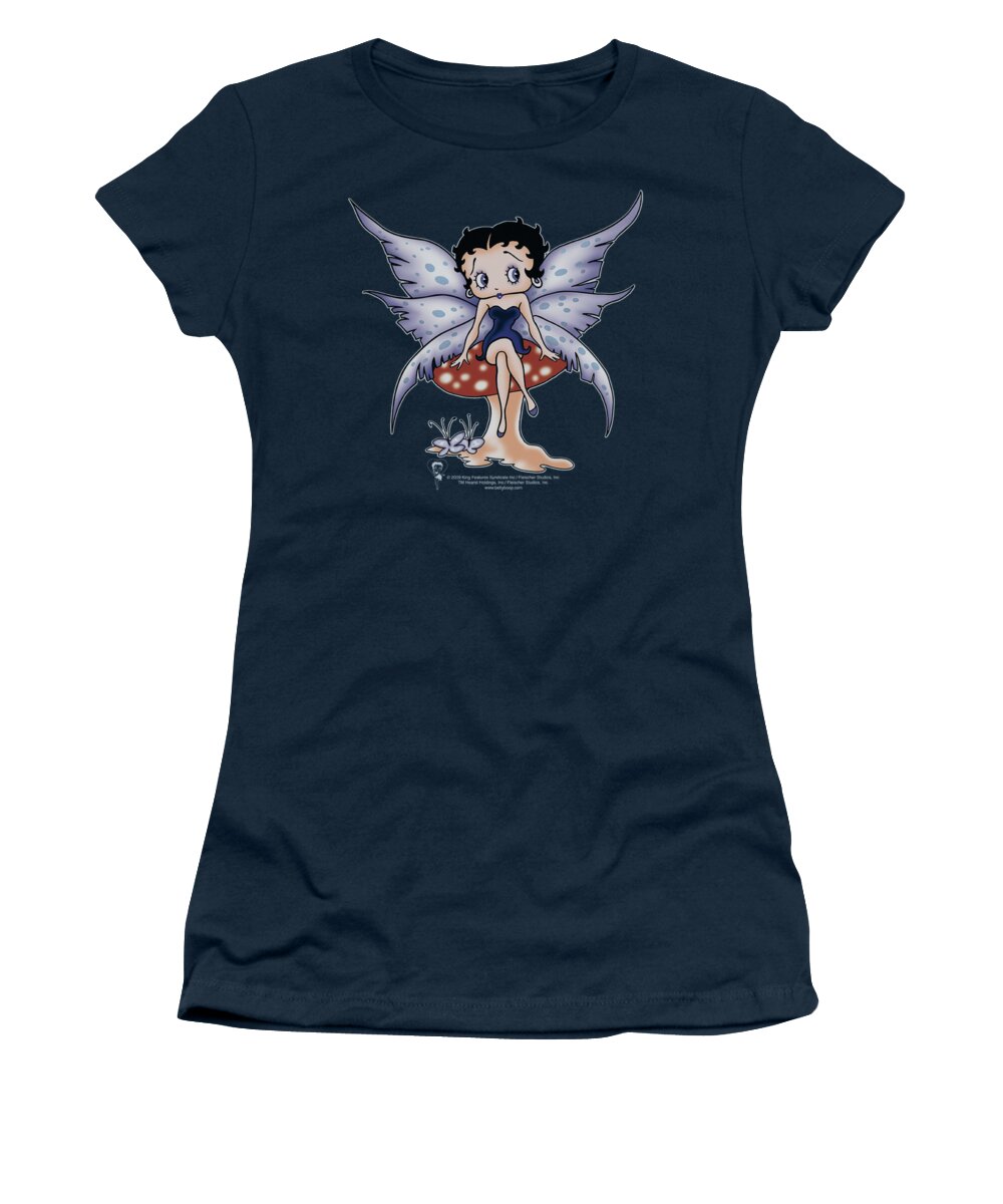 Betty Boop Women's T-Shirt featuring the digital art Boop - Mushroom Fairy by Brand A