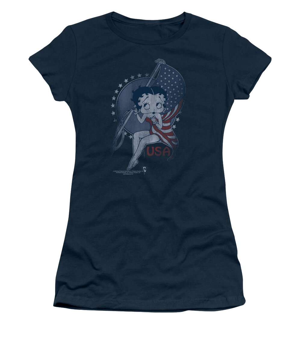 Betty Boop Women's T-Shirt featuring the digital art Boop - Proud Betty by Brand A