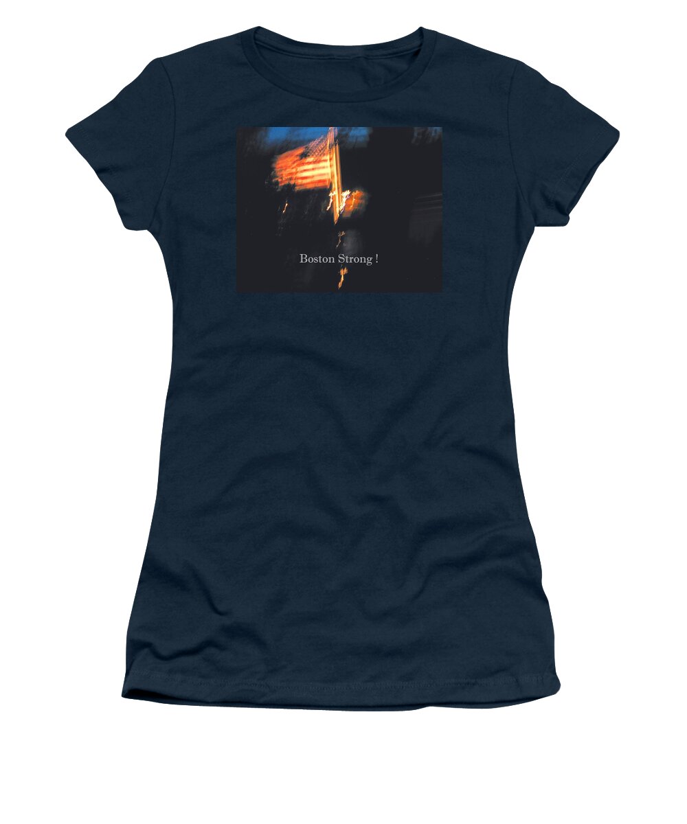 Fineartamerica.com Women's T-Shirt featuring the painting Boston Strong by Diane Strain