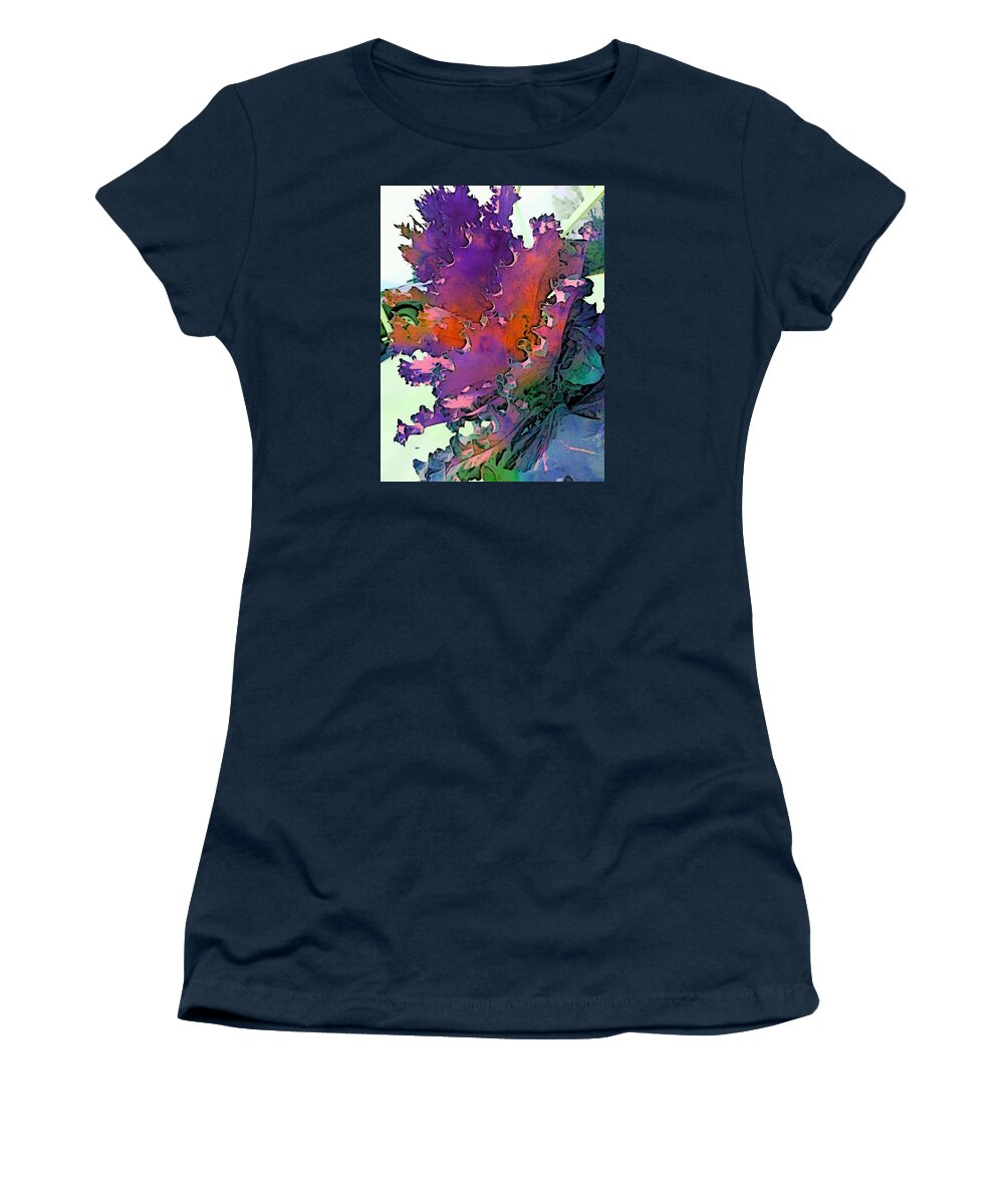 Purple Botanical Women's T-Shirt featuring the digital art Botanica Fantastica I by Pamela Smale Williams