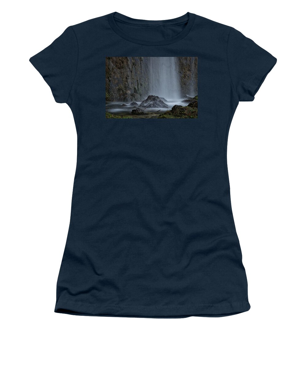 Croatia Women's T-Shirt featuring the photograph Bottom of a Waterfall by Stuart Litoff