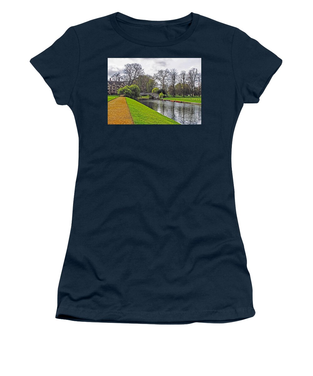 Travel Women's T-Shirt featuring the photograph Bridge Over River Cam by Elvis Vaughn