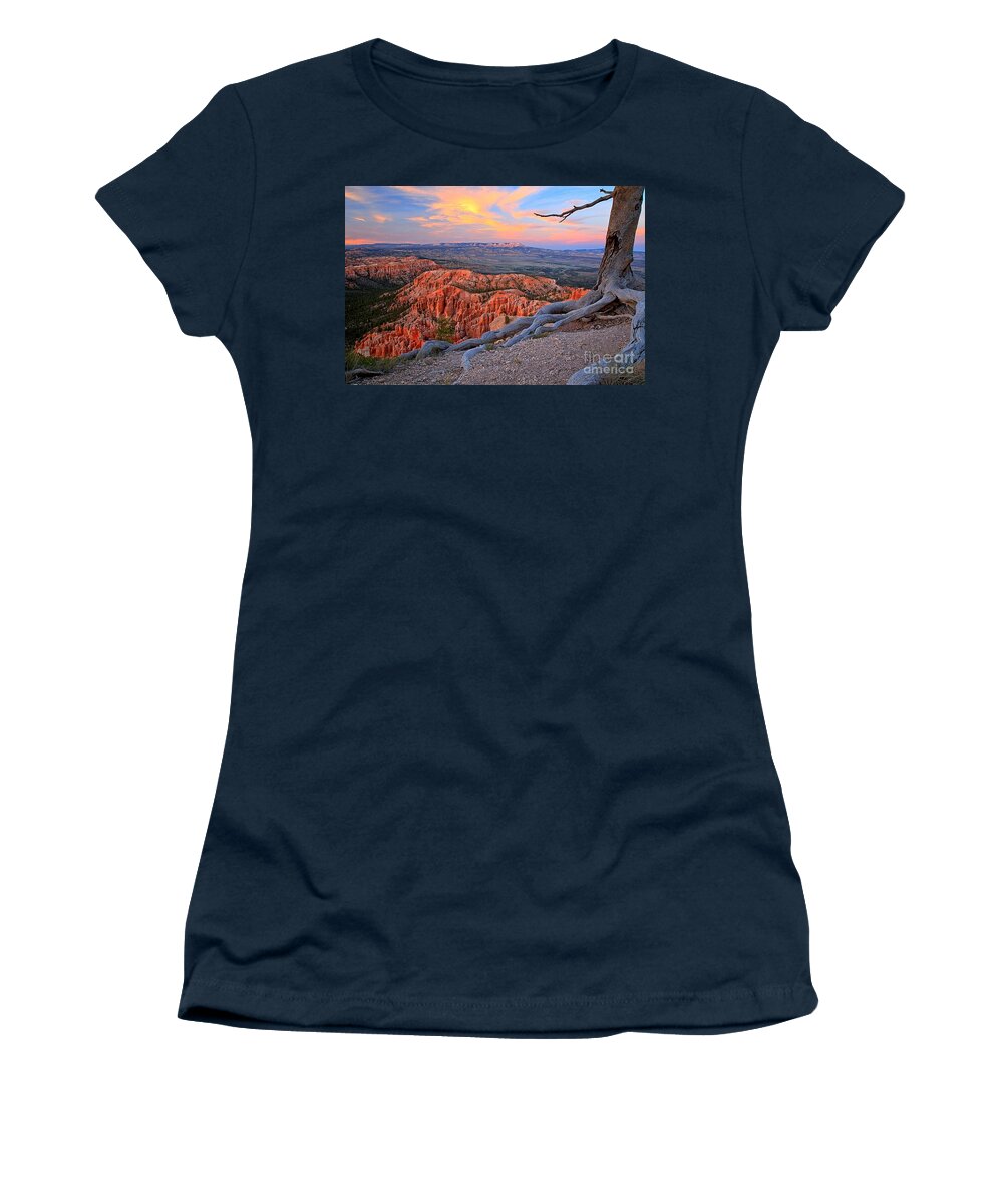 Bryce Canyon Women's T-Shirt featuring the photograph Bryce Sunset Glow by Adam Jewell