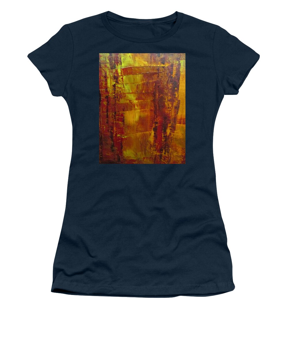 Fire Women's T-Shirt featuring the painting The Fire Within by Janice Nabors Raiteri