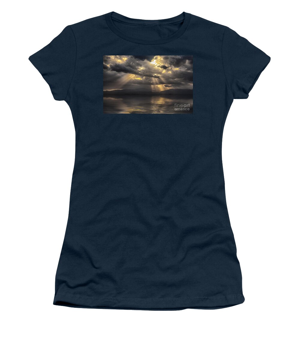 Byron Bay Women's T-Shirt featuring the photograph Byron Bay sunset by Sheila Smart Fine Art Photography