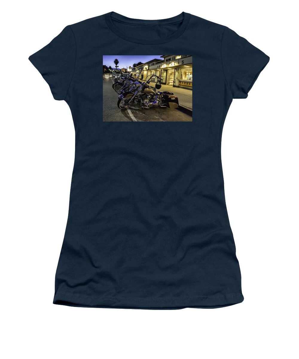 California Women's T-Shirt featuring the photograph August Nights on Beach Street by Weir Here And There