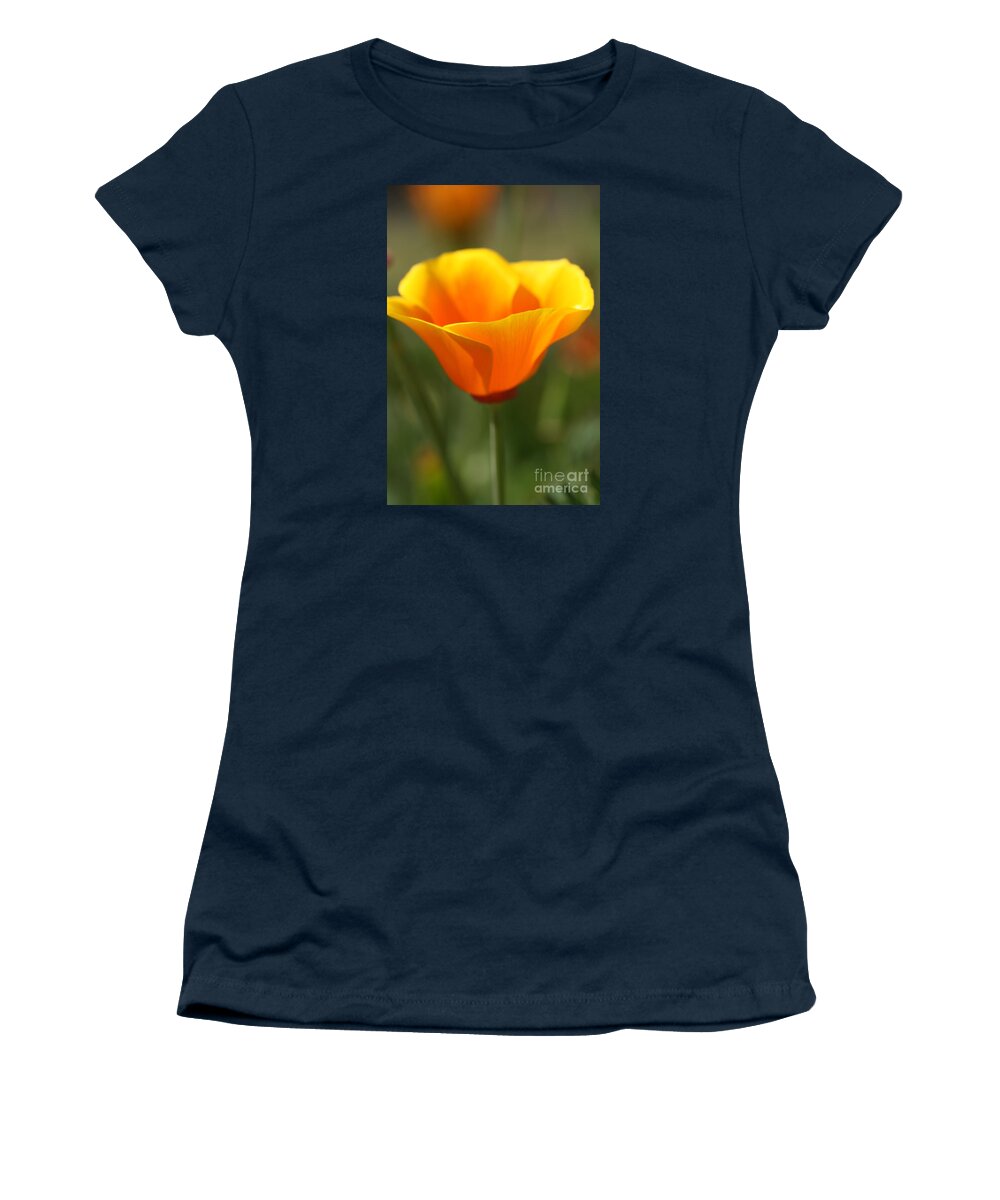 Orange King Poppy Women's T-Shirt featuring the photograph Californian Poppy by Joy Watson