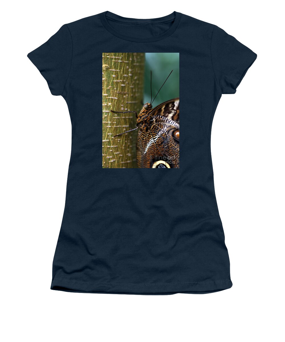 Caligo Women's T-Shirt featuring the photograph Caligo atreus by Amanda Mohler