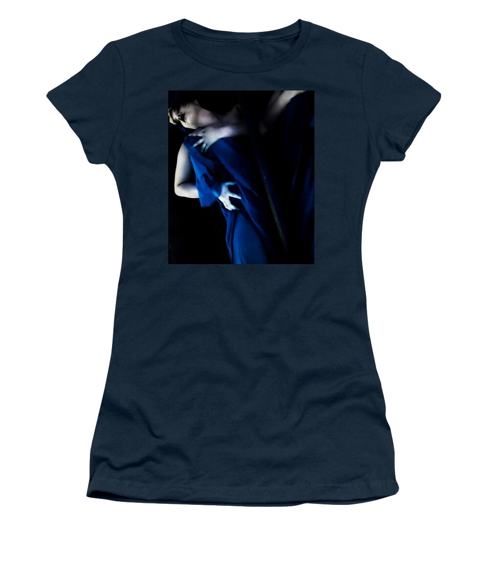 Blue Women's T-Shirt featuring the photograph Carnal Blue by Jessica S