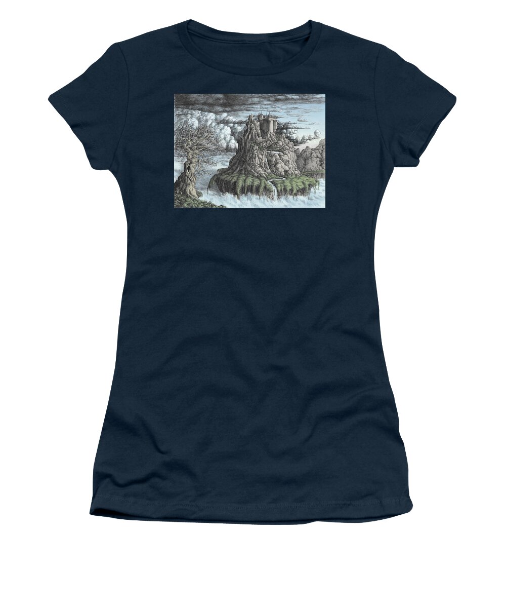Castle Women's T-Shirt featuring the digital art Castles Made of Sand ll by Peter Rashford