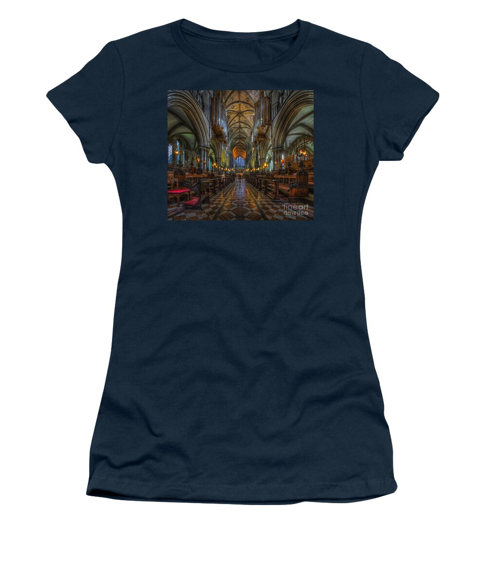 Yhunsuarez Women's T-Shirt featuring the photograph Cathedral Choir by Yhun Suarez