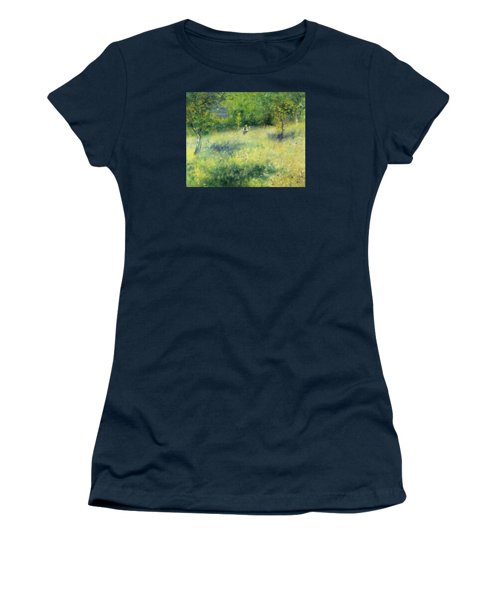 Chatou Women's T-Shirt featuring the painting Chatou After Renoir by Georgiana Romanovna