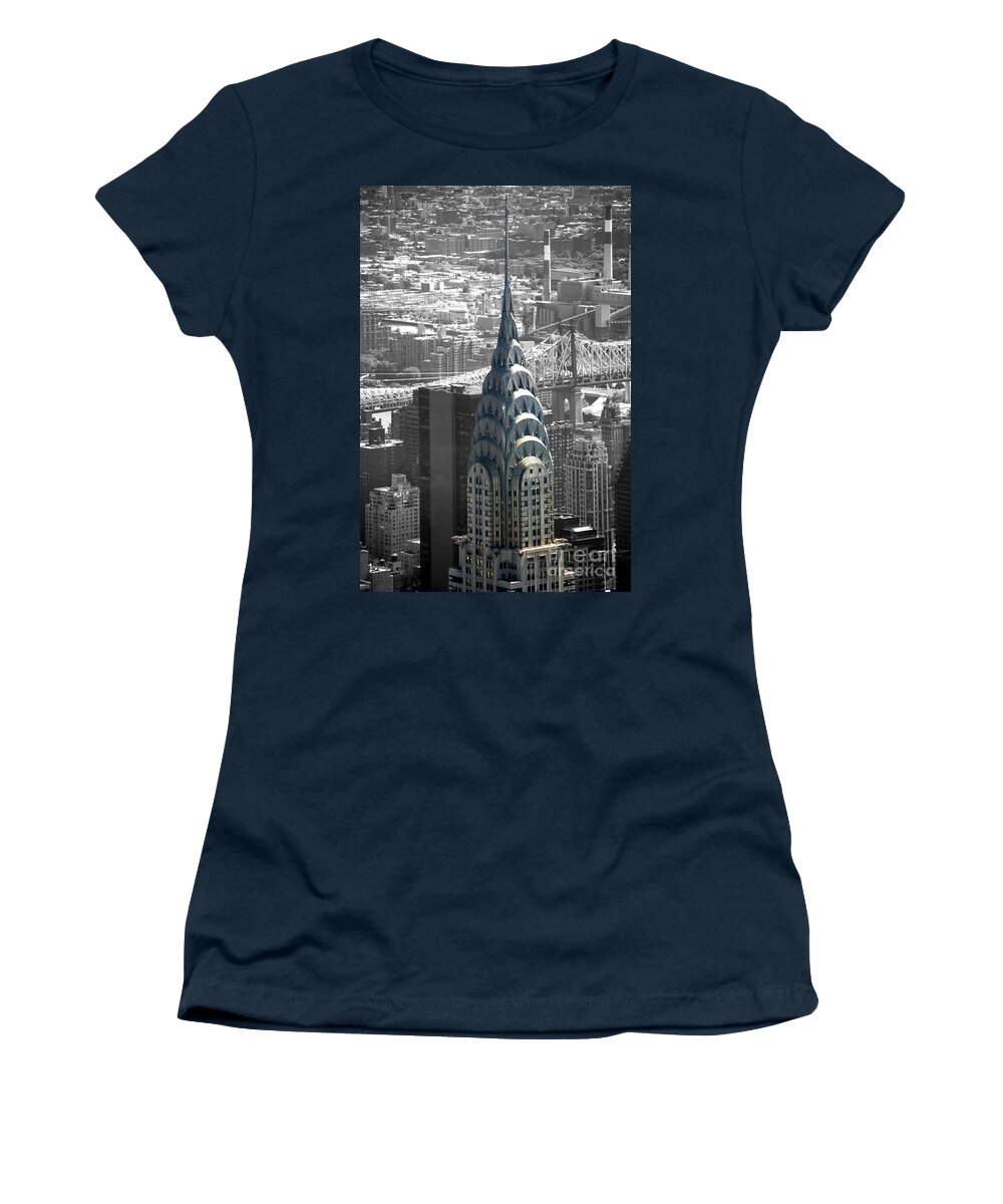 Chrysler Building Women's T-Shirt featuring the photograph Chrysler Building by Angela DeFrias