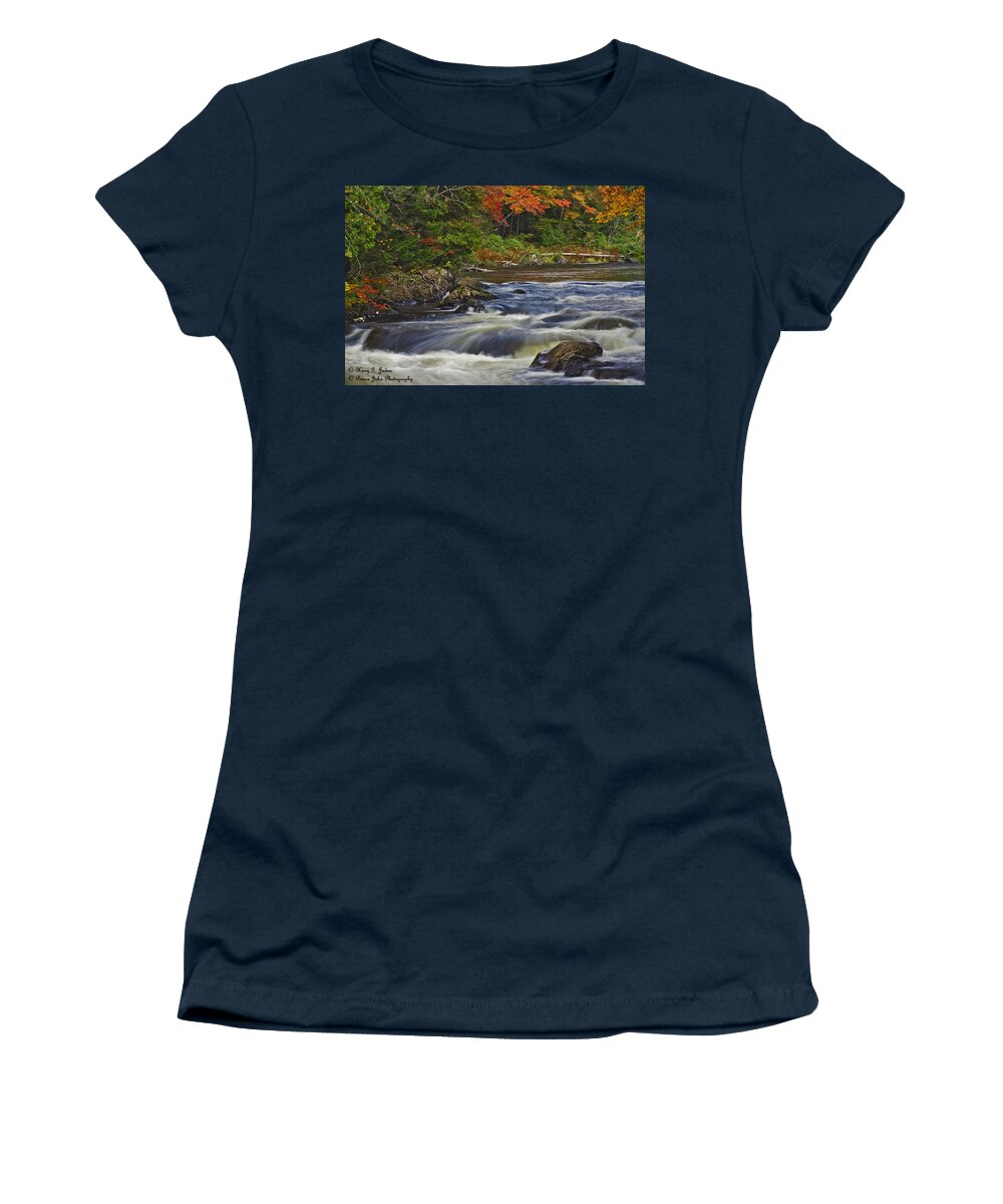 Waterfall Women's T-Shirt featuring the photograph Chute Croches by Hany J