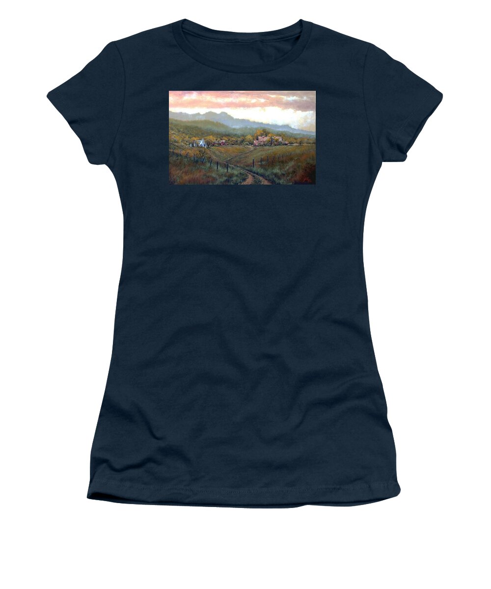 Country Women's T-Shirt featuring the painting Clark County Farm by Jim Gola