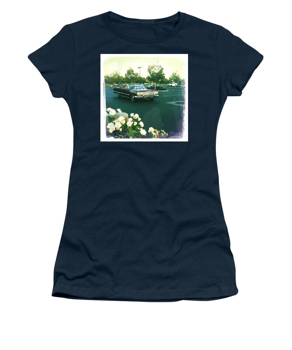 Classic Car Family Outing Women's T-Shirt featuring the photograph Classic car family outing by Nina Prommer