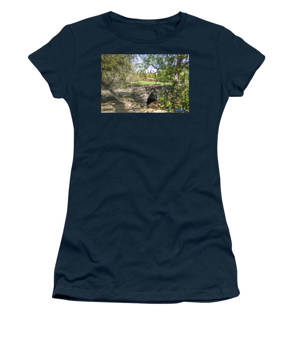 Historic Sites Women's T-Shirt featuring the photograph Clover Valley Park Bridge by Jim Thompson