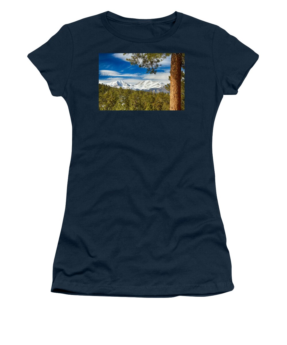 Rockies Women's T-Shirt featuring the photograph Colorado Rocky Mountain View by James BO Insogna