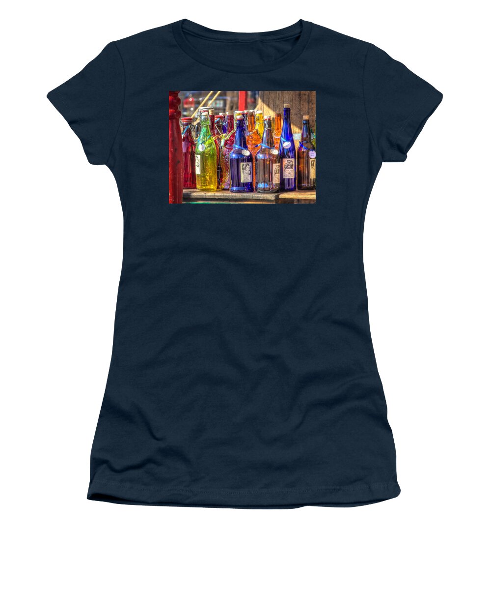 Brooksville Women's T-Shirt featuring the photograph Colorful bottles by Jane Luxton