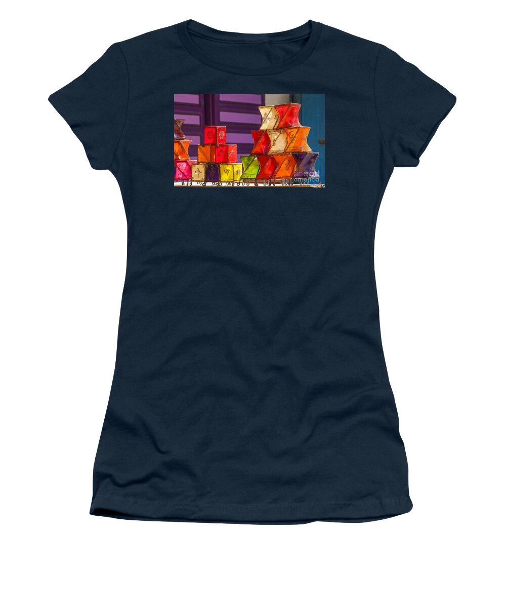 Africa Women's T-Shirt featuring the photograph Colorful lanterns by Patricia Hofmeester