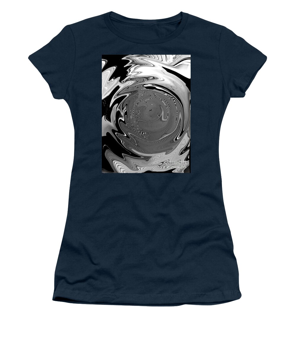 Abstract Women's T-Shirt featuring the photograph Colorless Glance by Fei A