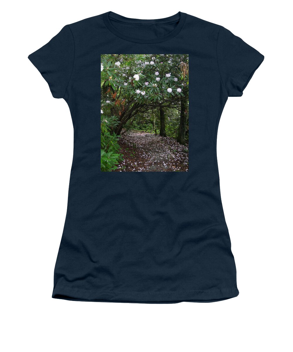 Cone Manor Women's T-Shirt featuring the photograph Cone Manor Trail by Deborah Ferree