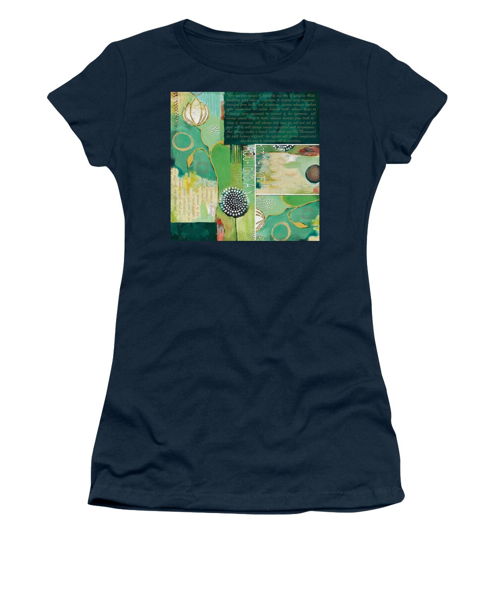 Hazrat Ali Women's T-Shirt featuring the painting Contemporary Islamic Art 86 by Corporate Art Task Force