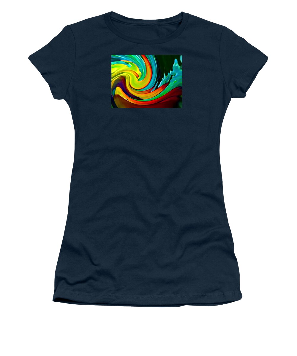 Waves Women's T-Shirt featuring the painting Crashing Wave by Amy Vangsgard