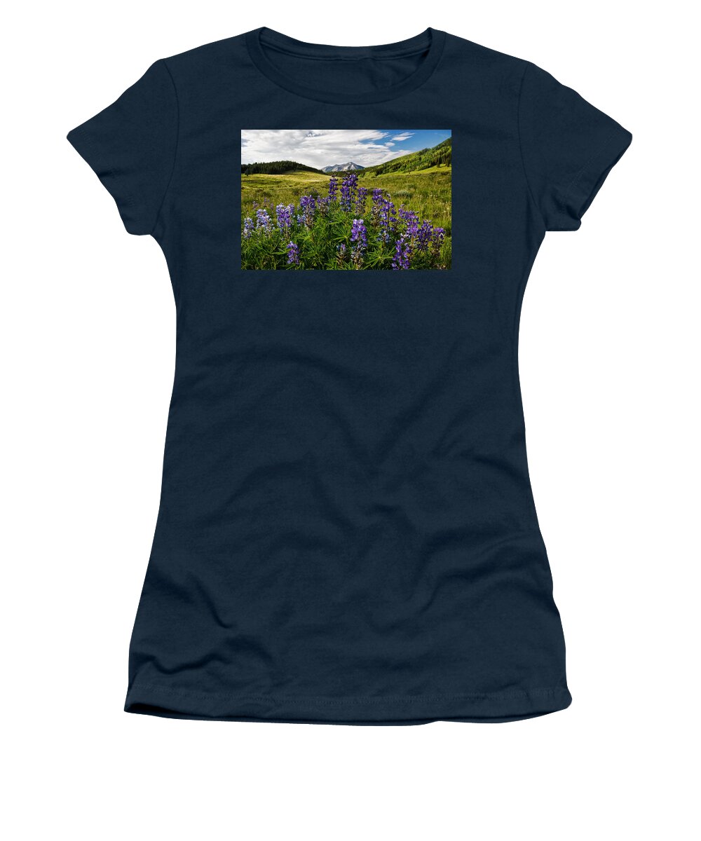 Crested Butte Women's T-Shirt featuring the photograph Crested Butte Lupines by Ronda Kimbrow