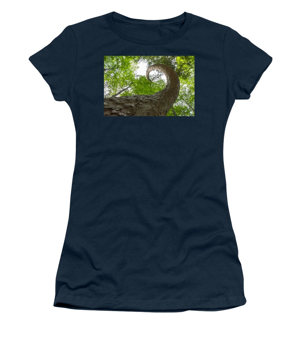 Bill Pevlor Women's T-Shirt featuring the photograph Crooked Spine Pine II by Bill Pevlor