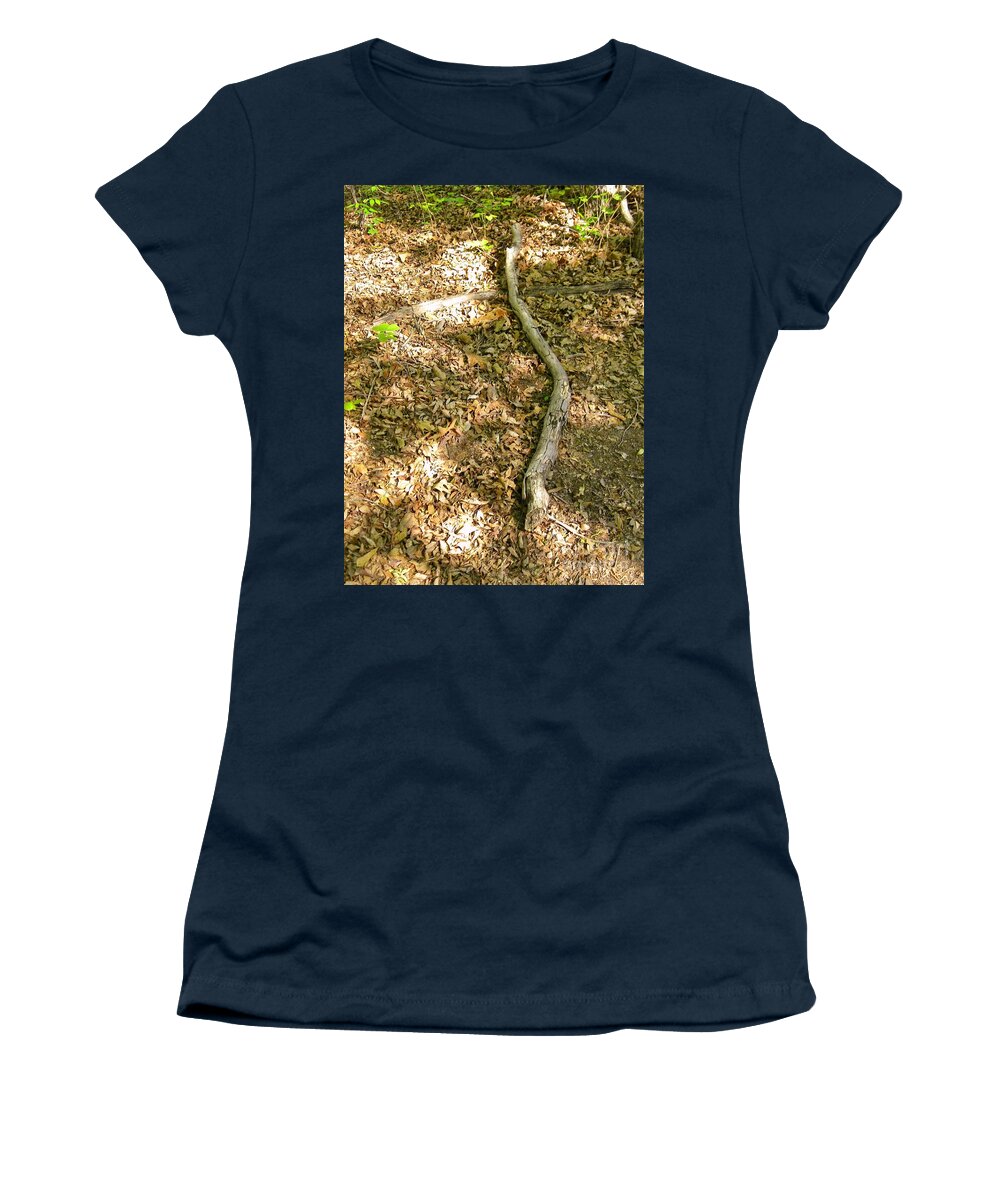 Cross Women's T-Shirt featuring the photograph Luke 923 Cross In The Woods by Matthew Seufer