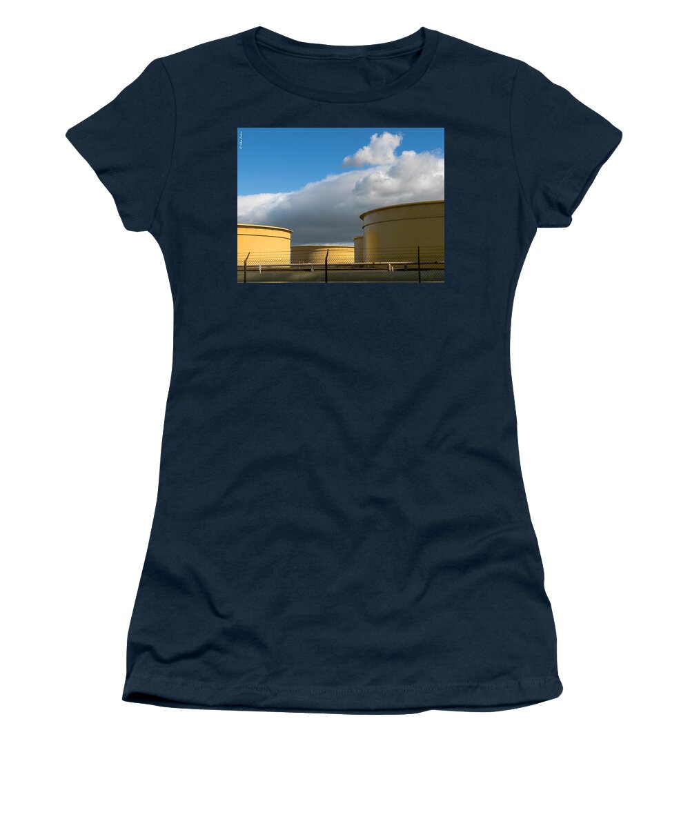 Storage Women's T-Shirt featuring the photograph Crude Oil Storage by Alexander Fedin