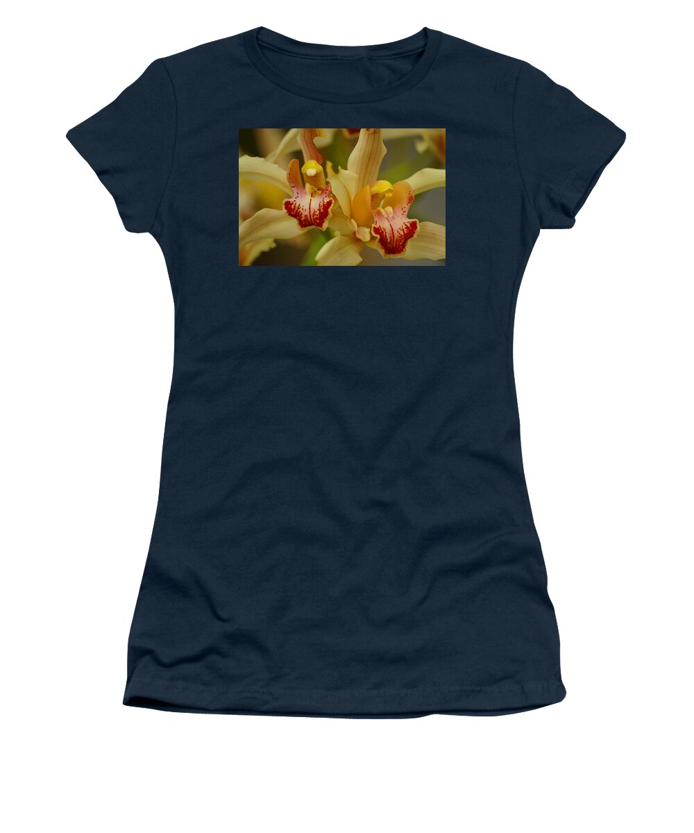 Orchid Women's T-Shirt featuring the photograph Cymbidium Twins by Blair Wainman