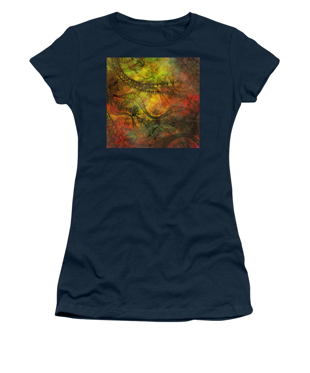 Painting Women's T-Shirt featuring the painting Delicate by Ally White