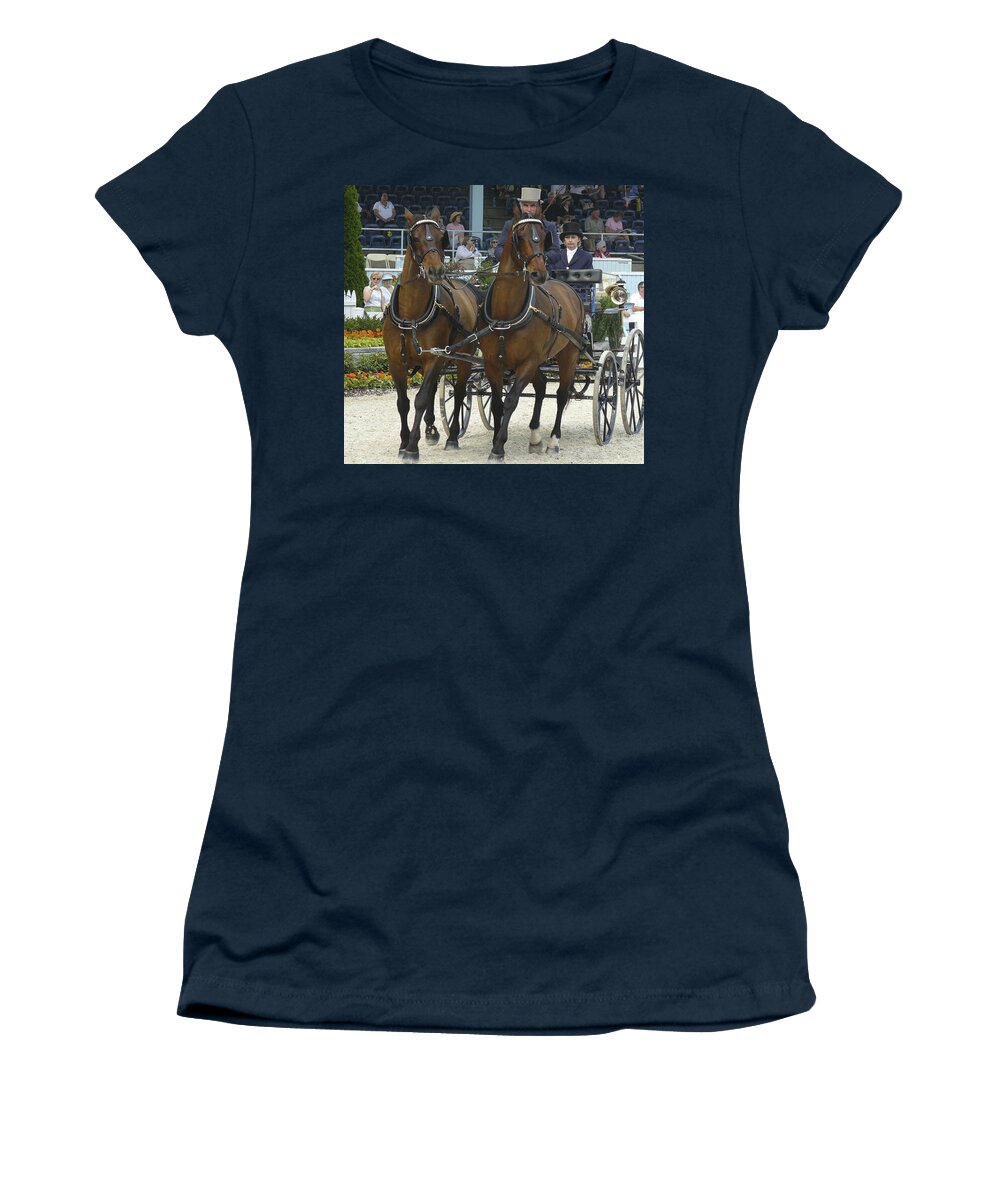 Horses Women's T-Shirt featuring the photograph Devon c by Mary Ann Leitch