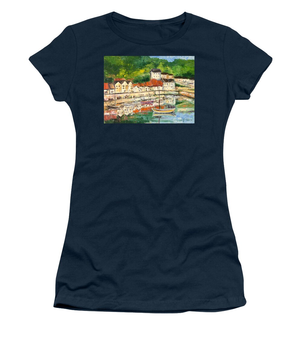 Harbour Women's T-Shirt featuring the painting Devonshire by Luke Karcz