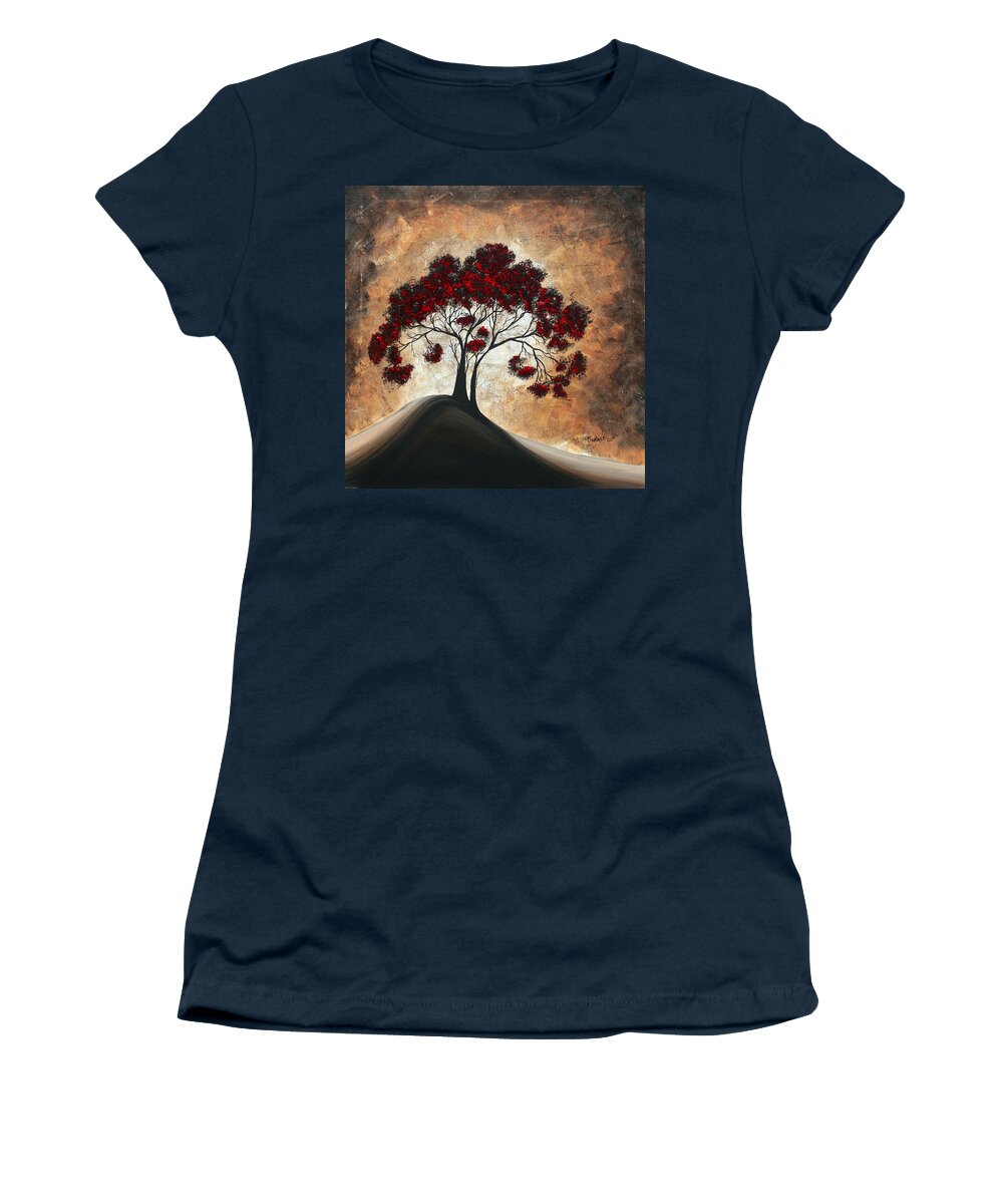 Wall Women's T-Shirt featuring the painting Divine Intervention II by MADART by Megan Aroon