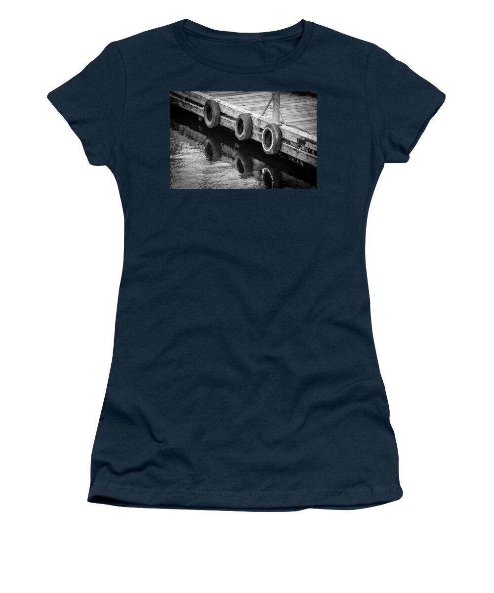 2008 Women's T-Shirt featuring the photograph Dock Bumpers by Melinda Ledsome