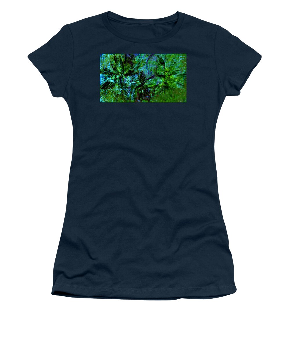 Abstract Art Women's T-Shirt featuring the mixed media Drowning by Ally White