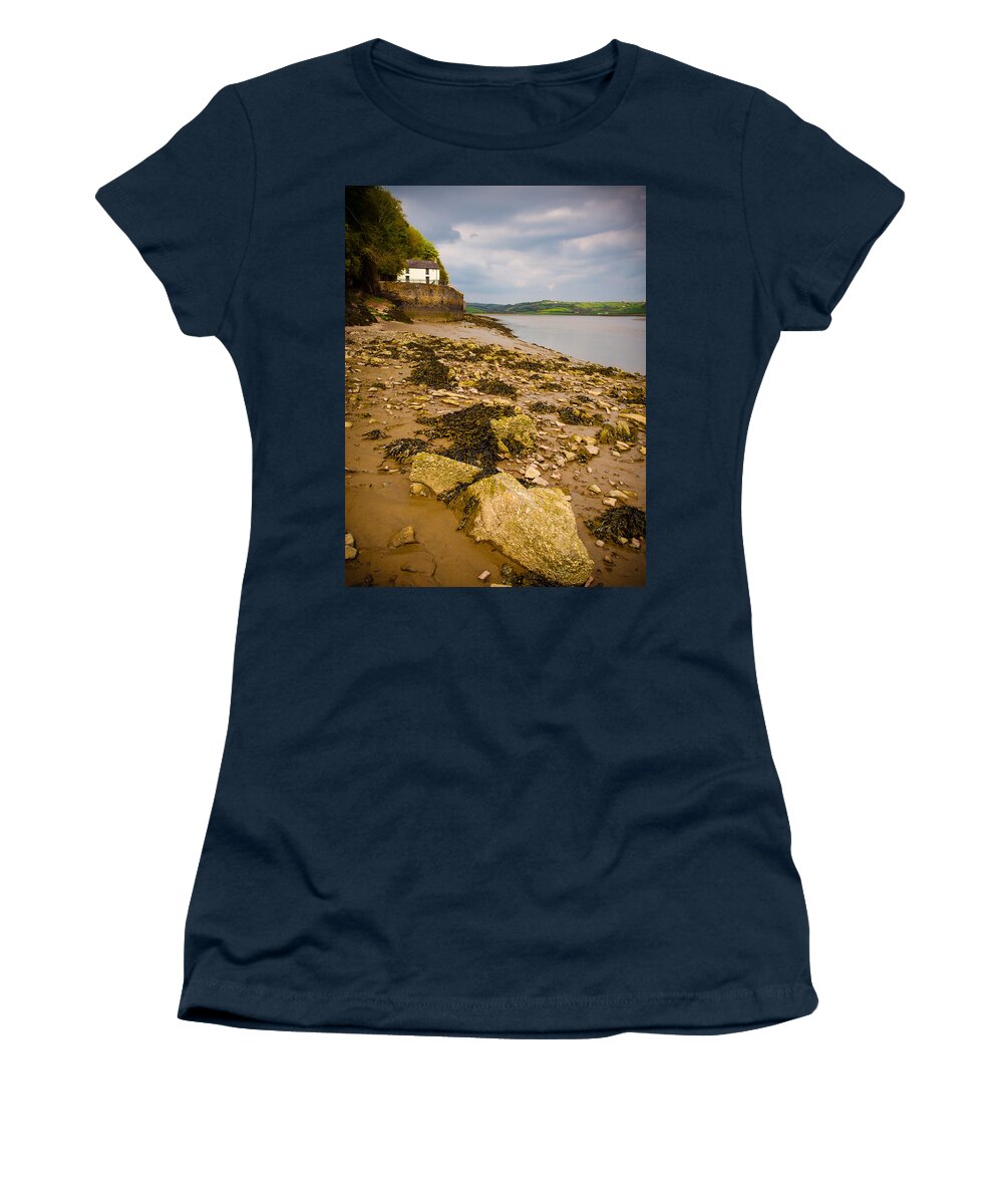 Blue Women's T-Shirt featuring the photograph Dylan Thomas House by Mark Llewellyn