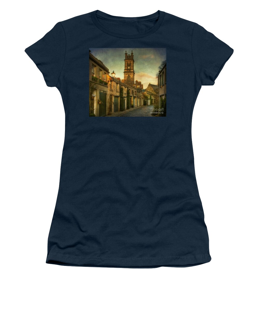 Edinburgh Women's T-Shirt featuring the photograph Early Morning Edinburgh by Lois Bryan