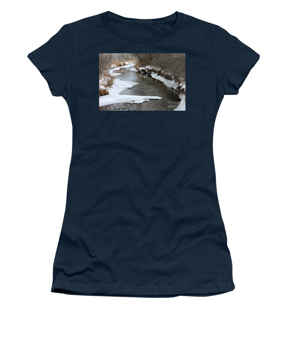 Nature Women's T-Shirt featuring the photograph Early Winter in the Midwest by Debbie Hart