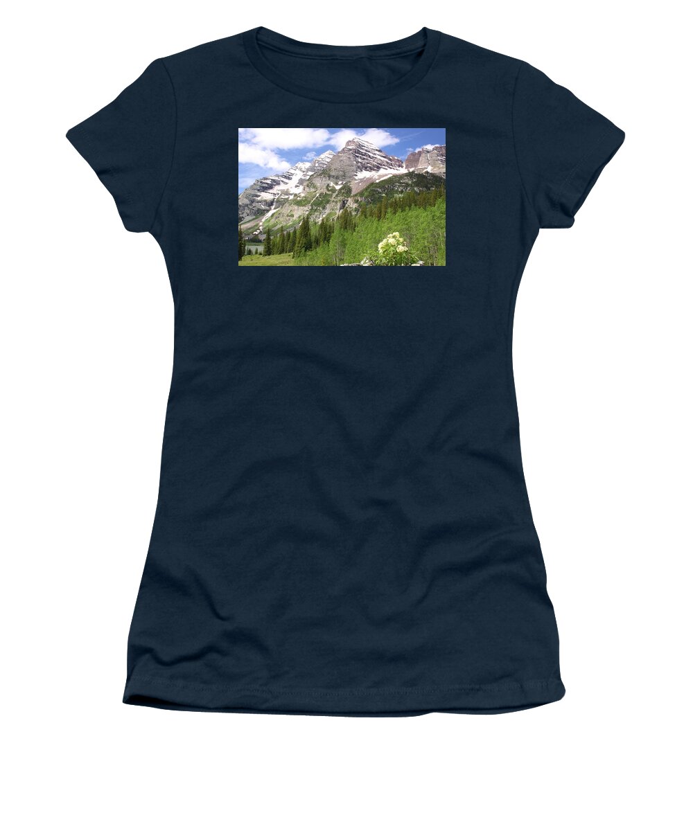 Landscapes Women's T-Shirt featuring the photograph Elk Mountains by Eric Glaser