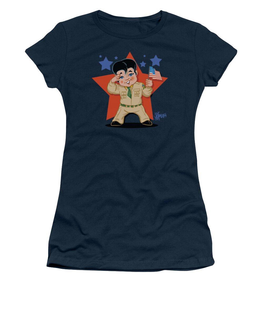  Women's T-Shirt featuring the digital art Elvis - Lil G I by Brand A