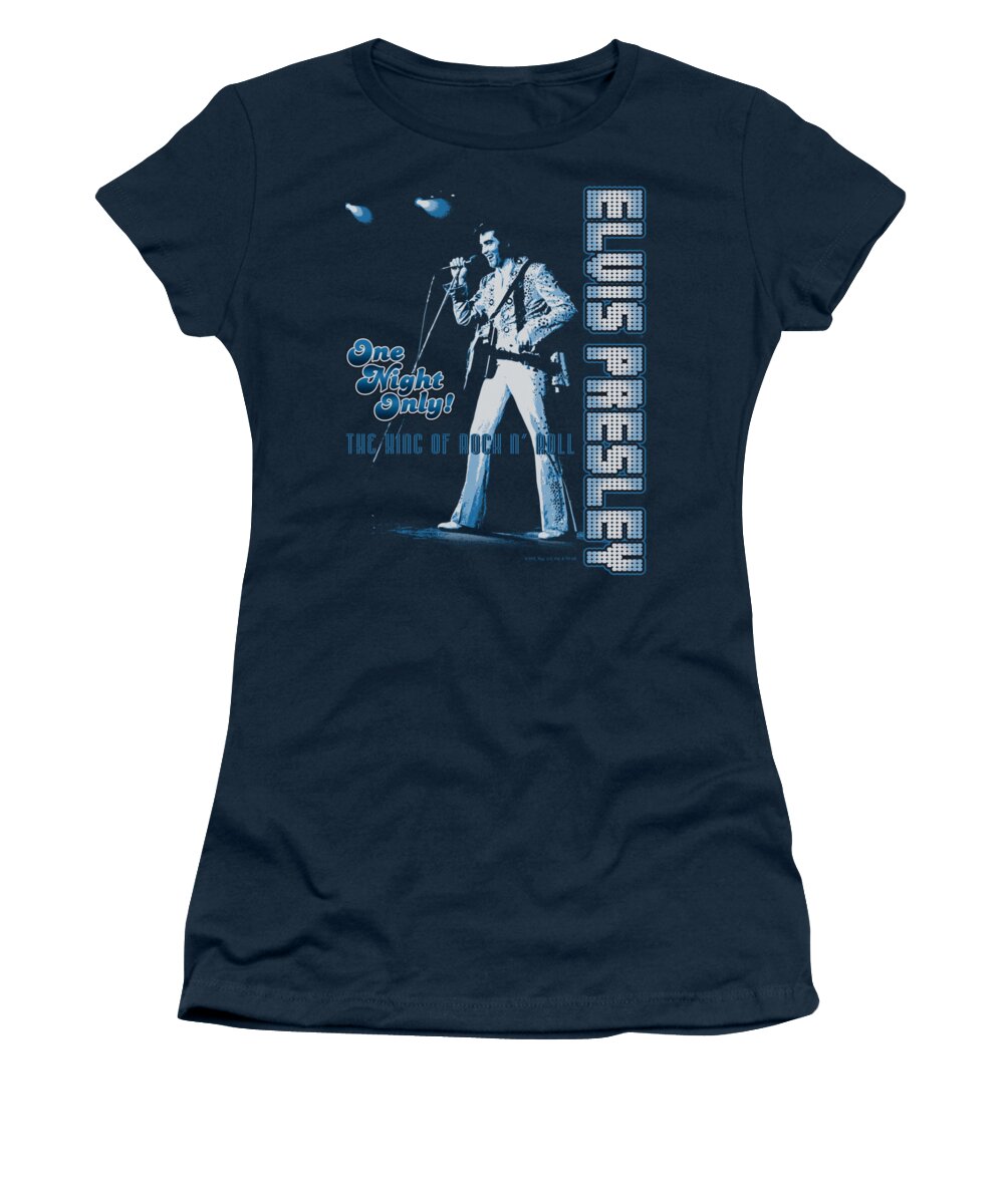 Elvis Women's T-Shirt featuring the digital art Elvis - One Night Only by Brand A