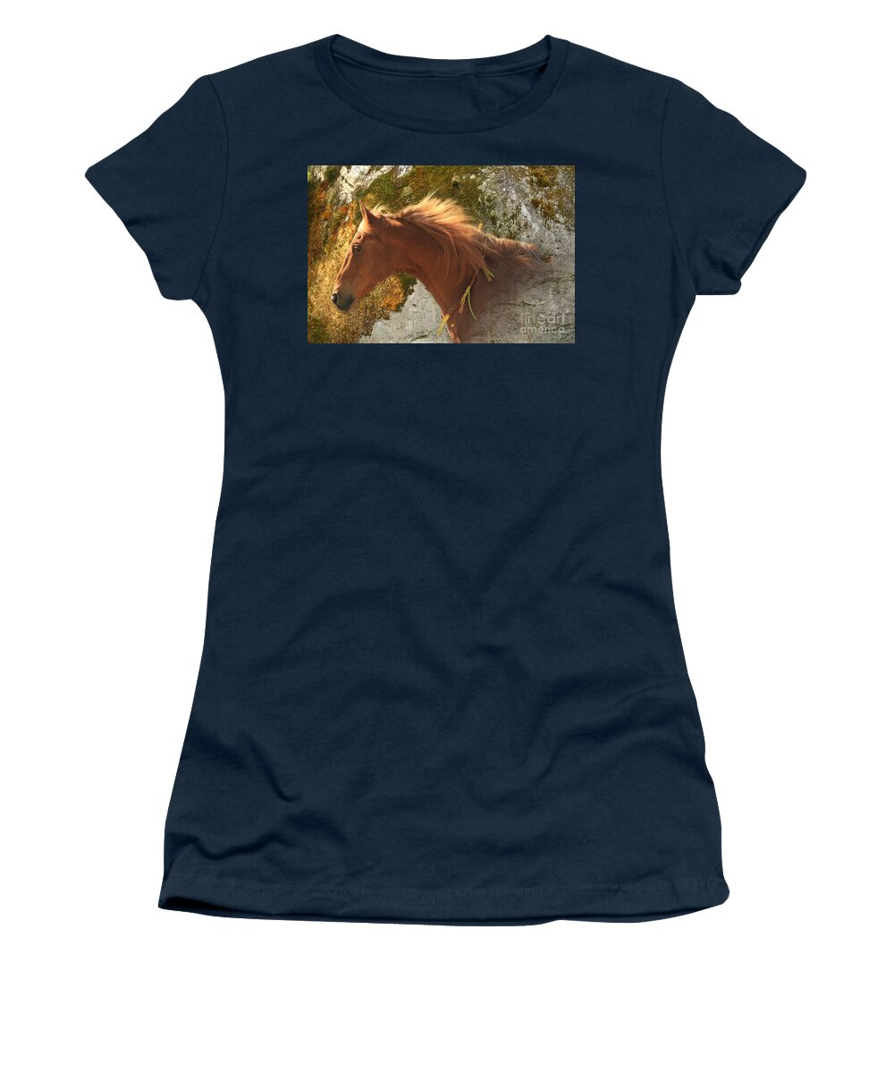 Horse Women's T-Shirt featuring the digital art Emerging Free by Michelle Twohig