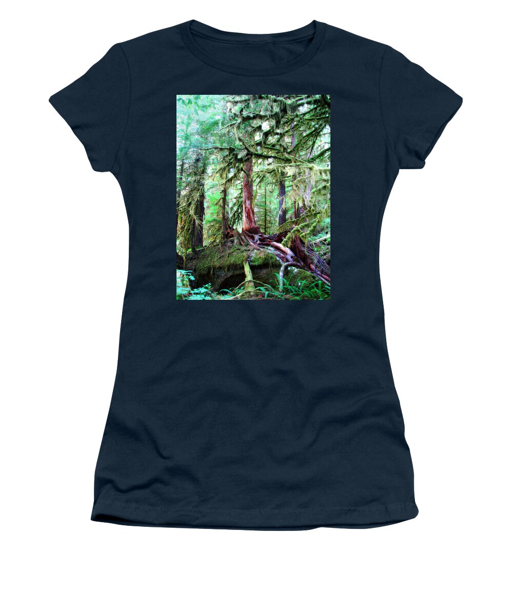 Forest Women's T-Shirt featuring the photograph Enchanted Forest 2 by Rory Siegel